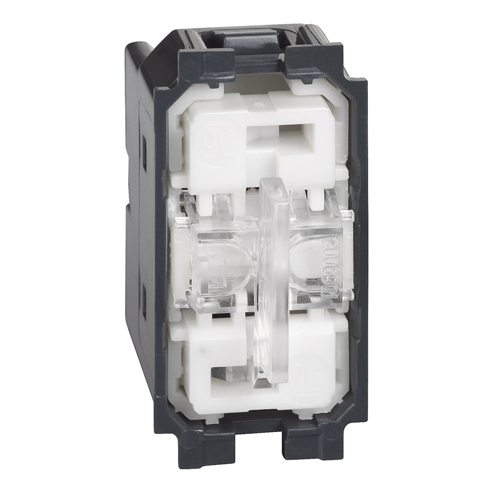 Commutatore doppio tasto 1-0-2 10A 1 modulo controllo circuiti elettrici professionale