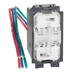 Commutatore doppio tasto 10A 1P 10AX illuminato per hotel modulo singolo