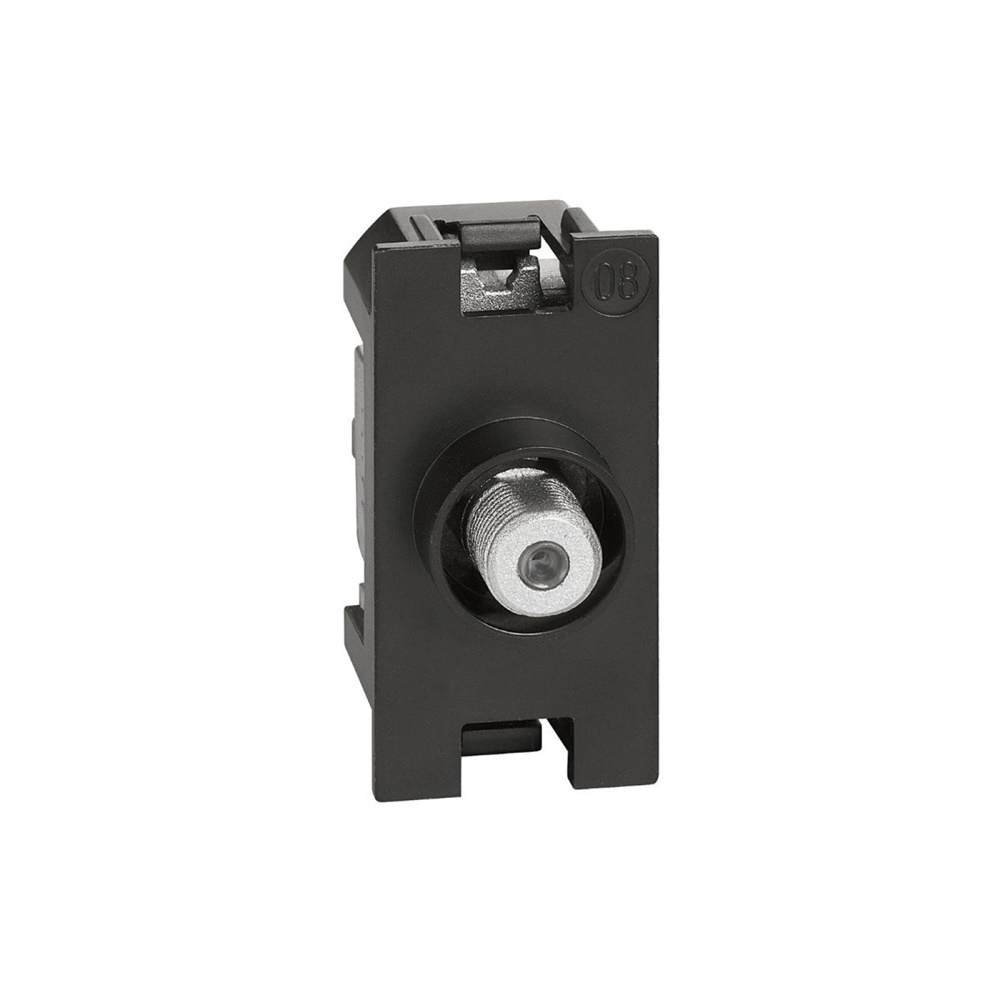 Presa SAT coassiale tipo F 75Ω 1 modulo aggancio a vite per impianti TV satellitari