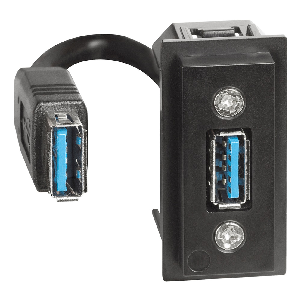 Presa USB tipo A preconnessa 1 modulo L.NOW per installazioni elettriche