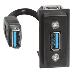 Presa USB tipo A preconnessa 1 modulo L.NOW per installazioni elettriche