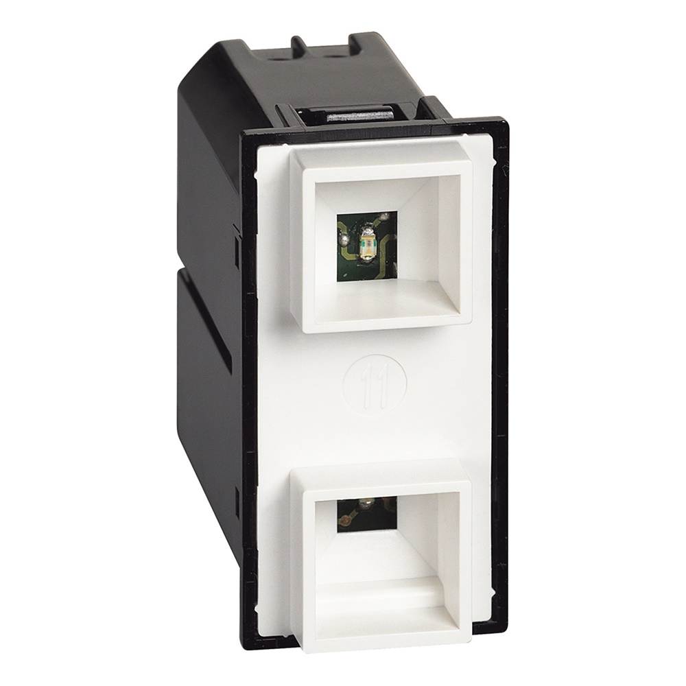 Portalampada segnalazione doppio LED rosso verde 127/230V per camere hotel uffici