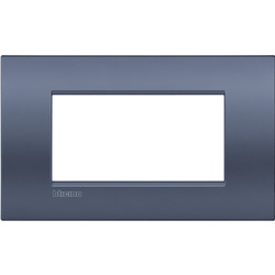 Placca AIR 4 moduli metallo Blue Moon per impianti elettrici