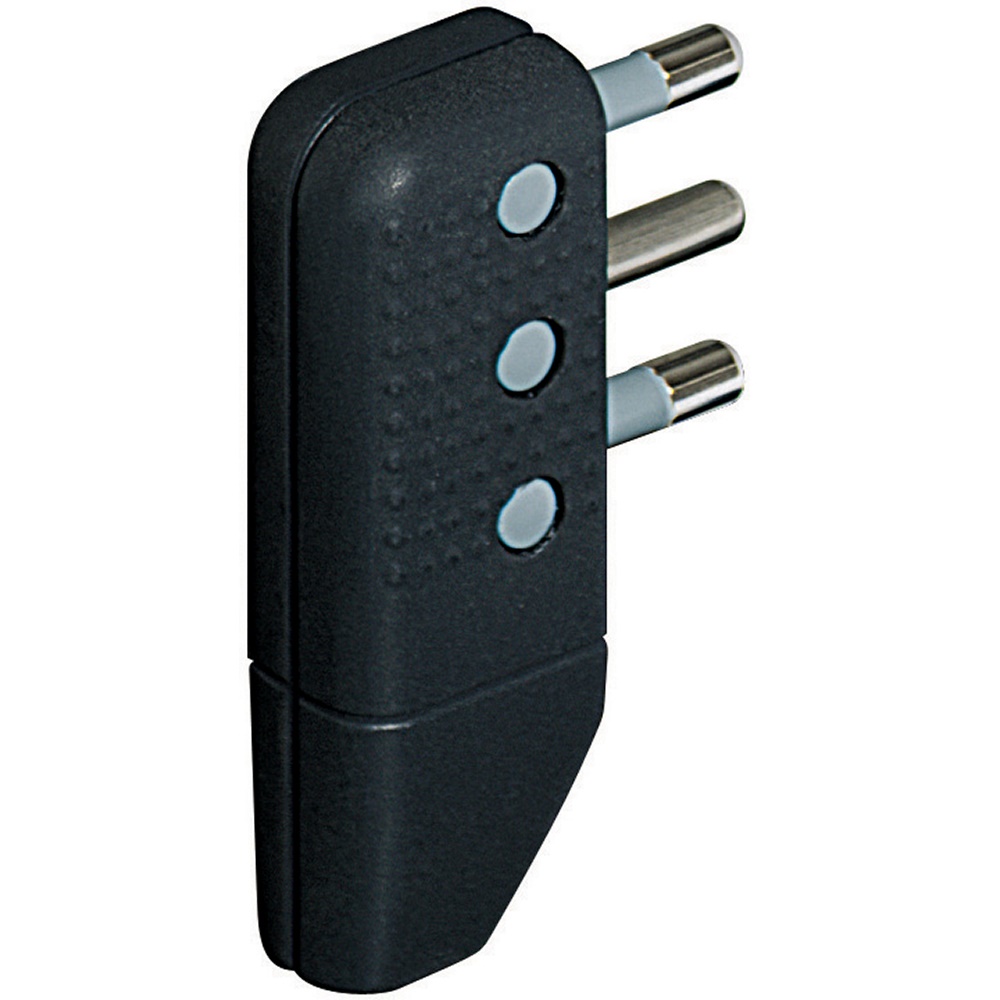 Spina corner squadra 2P+T 16A salvaspazio antracite per impianti elettrici