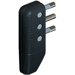 Spina corner squadra 2P+T 16A salvaspazio antracite per impianti elettrici