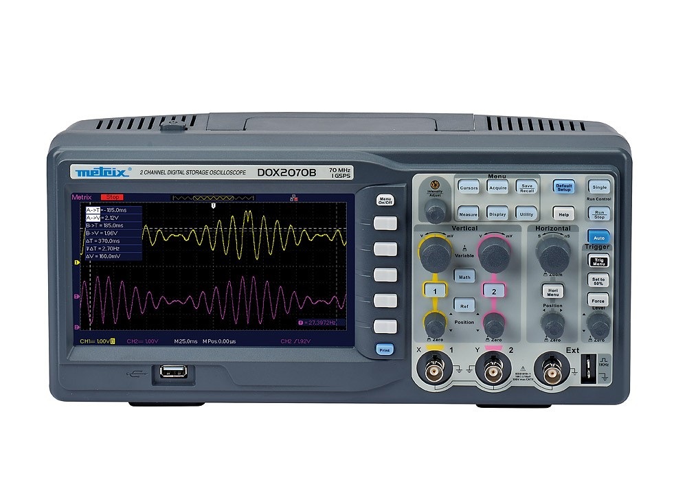 DOX2070B 2X70 MHZ COLORI, OSCILLOSCOPIO DIGITALE - USB KEY