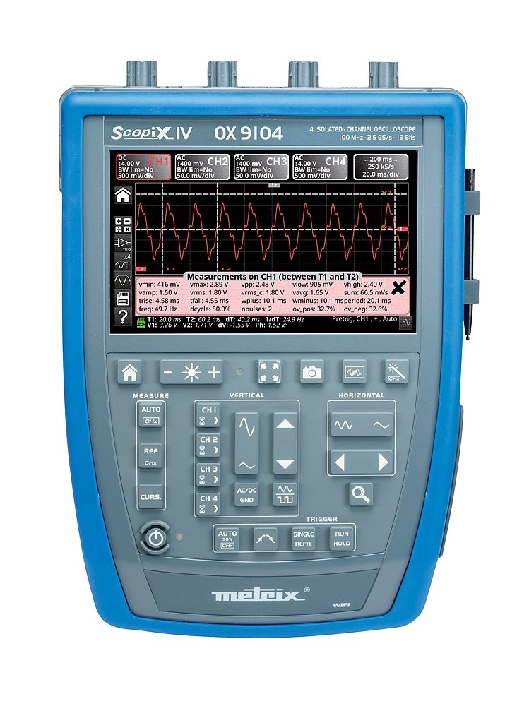 OX9104 4X100 MHZ COLORI OSCILL. DIGIT. PORTATILE