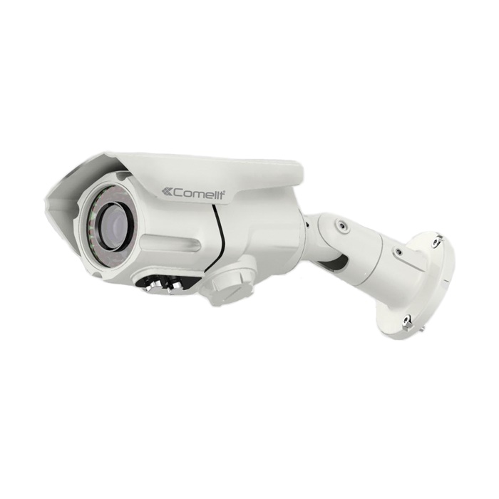 Telecamera IP bullet 5MP, ottica varifocale motorizzata 2.7-13.5mm, LED IR 40m, contenitore IP66, alimentazione 12V e PoE, ONVIF