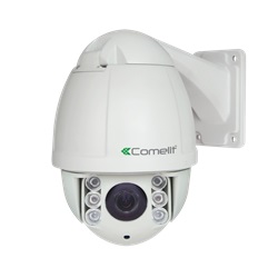 Telecamera PTZ dome 650 TVL, zoom ottico 10x, IR 50m, contenitore waterproof IP66 4.5, supporto incluso