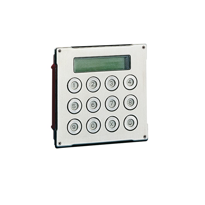 Serie Vandalcom - Modulo chiamata digitale, sistema Simplebus, acciaio inox 2,5mm, tastiera 12 pulsanti, max 120000 utenti