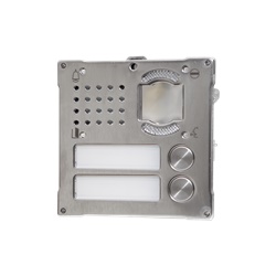 Serie Vandalcom - Modulo 2 pulsanti predisposto per unità audio/video, acciaio inox 316 2,5mm