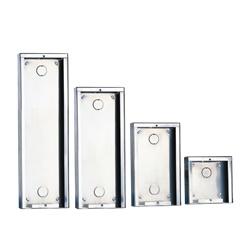 Serie Powercom - Custodia da parete acciaio inox 3 moduli, 123x303x32,5mm