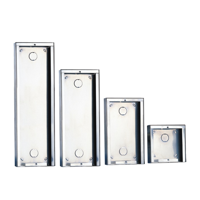 Serie Powercom - Custodia da parete acciaio inox 4 moduli, 249x213x32,5mm