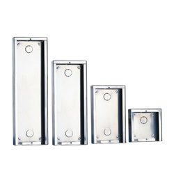 Serie Powercom - Custodia da parete acciaio inox 4 moduli lineari, 123x393x32,5mm