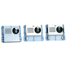 Serie Powercom - Modulo 0 pulsanti predisposto per unità audio/video, acciaio inox, cartellini portanome, illuminazione LED blu