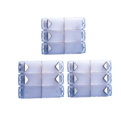 Serie Powercom - Modulo 6 pulsanti, sistema tradizionale, alluminio cromato, cartellini portanome, illuminazione LED blu