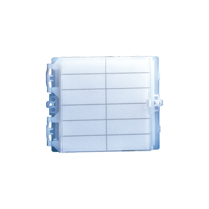 Serie Powercom - Modulo retroilluminato portanomi, cartellino max 12 nomi, illuminazione LED blu