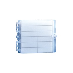 Serie Powercom - Modulo retroilluminato portanomi, cartellino max 12 nomi, illuminazione LED blu