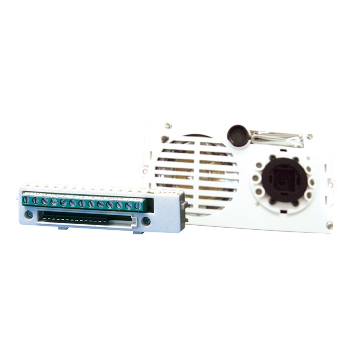 Serie Powercom - Gruppo audio/video B/N, sistema Simplebus, telecamera pin-hole CCD 1/4, illuminazione infrarossi