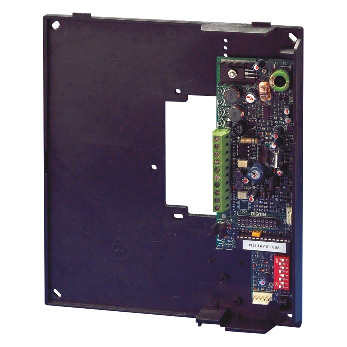 Serie Genius - Staffa basic per monitor, sistema Simplebus 2, 3 pulsanti programmabili, DIP switch 8 posizioni, morsetto 1214/2G