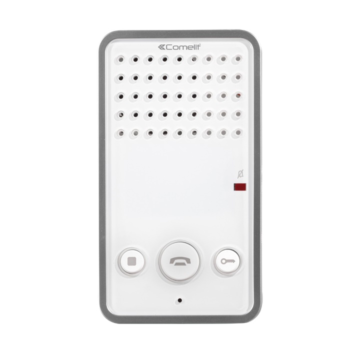 Citofono vivavoce Easycom bianco, sistema Simplebus/Kit, 3 pulsanti, privacy