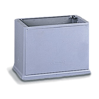 Sopralzo armadio vetroresina grigio RAL 7040 IP44 IK10 cremonese chiusura tripla senza serratura
