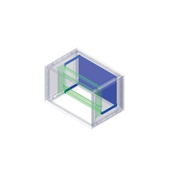 Kit 4 staffe e piastra acciaio spessore 2mm per cestello supporto apparecchi modulari profondità 330 mm