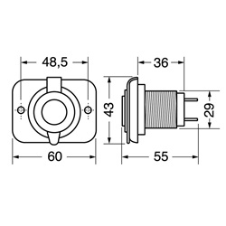 Doppia presa USB da pannello 5V 3.1A ricarica rapida smartphone tablet installazione semplice