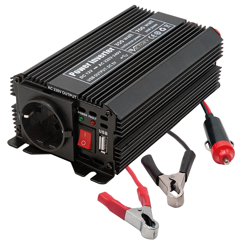 Inverter compatto 350W 12V CC a 220V AC per applicazioni elettriche domestiche e professionali