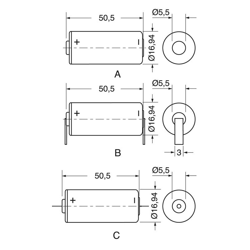 Batteria litio Saft LS17500CNR 3,6V alta durata applicazioni elettriche affidabili