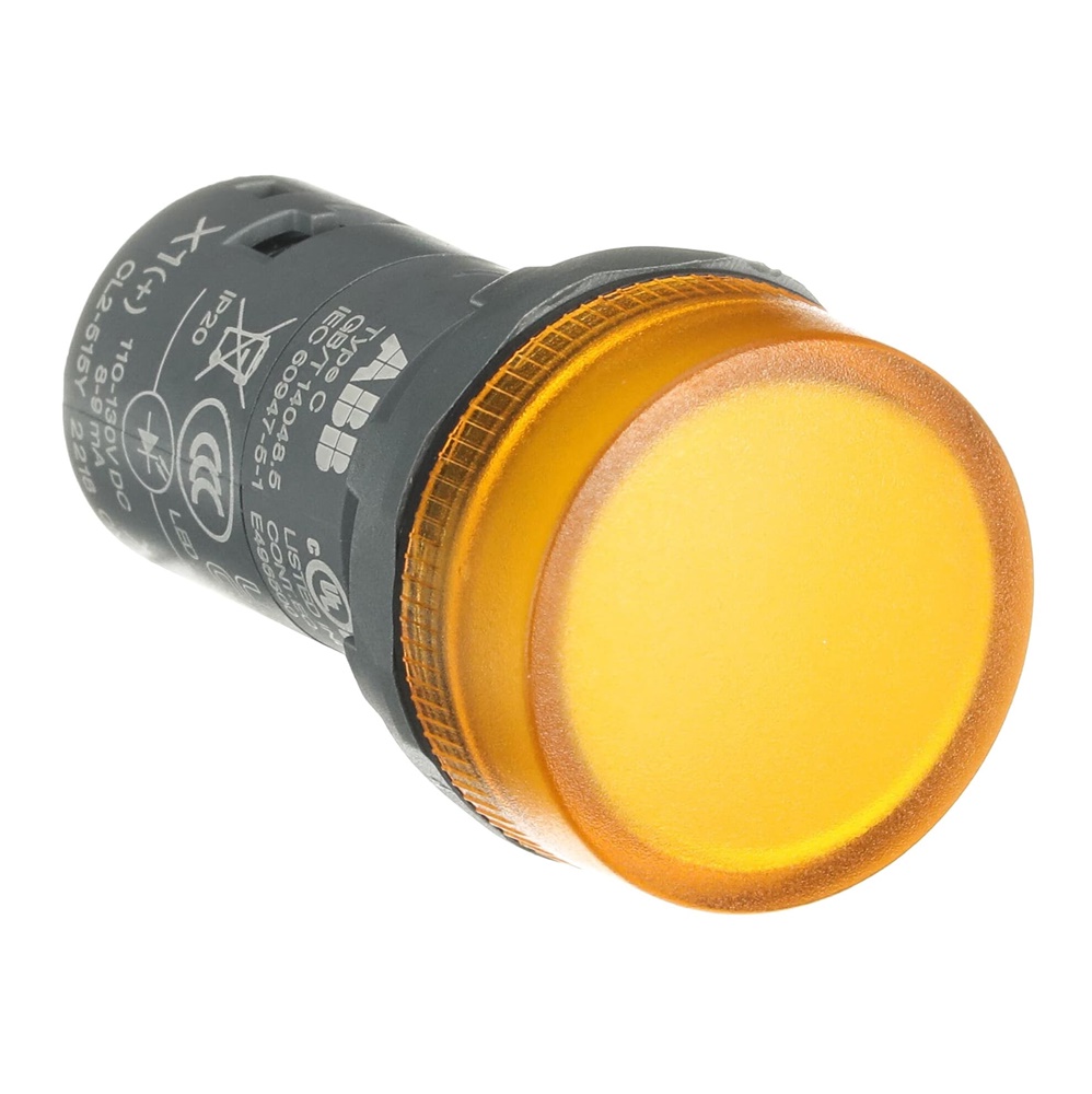 Spia LED gialla compatta CL2-515Y 110-130V per segnalazione industriale
