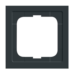 Cover frame 1 modulo antracite angoli arrotondati per sistemi canalizzati Future Linear