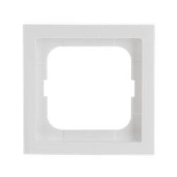 Cover frame 1-gang bianco opaco con angoli arrotondati per sistemi canaline