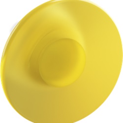 Pulsante fungo 60 mm giallo illuminato comando emergenza industriale e civile