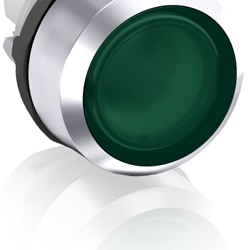 Pulsante segnalazione verde illuminato mantenuto per quadri elettrici industriali e civili