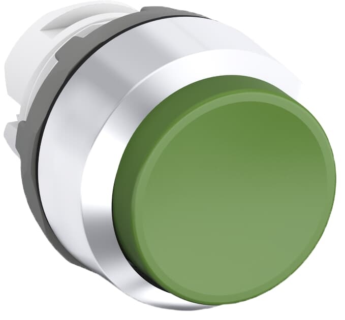 MP3-20G Pulsante Verde Mantenuto Ghiera Cromata per Impianti Elettrici Industriali
