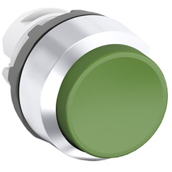 MP3-20G Pulsante Verde Mantenuto Ghiera Cromata per Impianti Elettrici Industriali