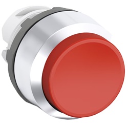 Pulsante mantenuto MP4-20R rosso non illuminato plastica cromata per applicazioni elettriche professionali