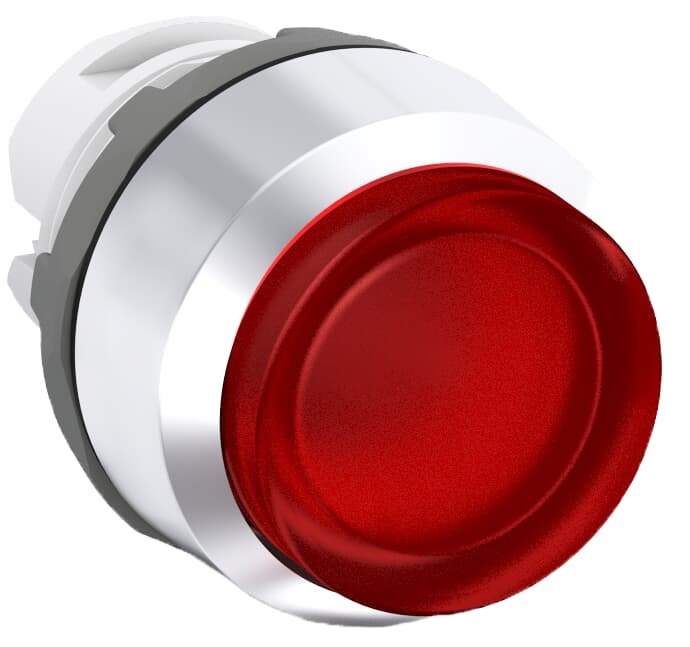Pulsante luminoso rosso mantenuto MP4-21R per quadri elettrici industriali robusto e affidabile