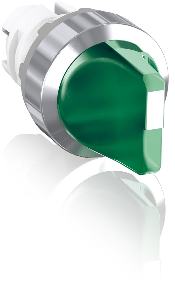Selector switch 2 posizioni mantenuto maniglia corta verde illuminato per applicazioni elettriche