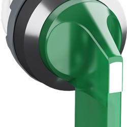 Selettore 2 posizioni verde illuminato manico lungo M2SS5-21G per applicazioni elettriche professionali