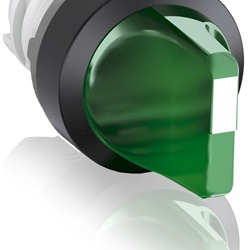 Selector Switch M3SS2-11G 3 posizioni mantenute maniglia corta verde illuminato plastica nera per applicazioni elettriche professionali