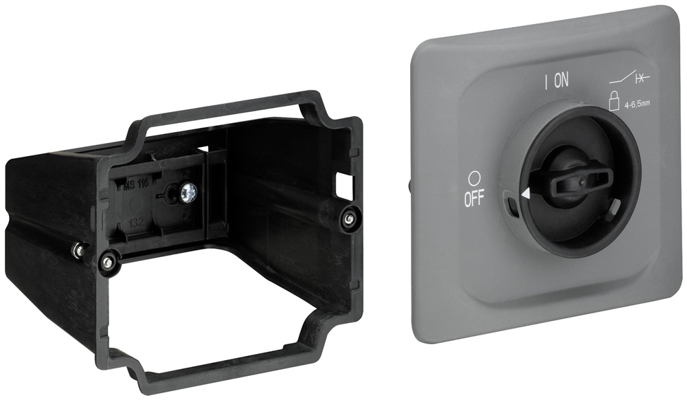 Kit montaggio porta DMS132-G IP65 3 volte bloccabile per interruttori motore manuali MS116/MS132