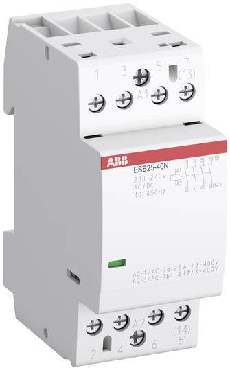 Contattore di installazione ABB Esb25-40N-06 230V C.C./C.A.