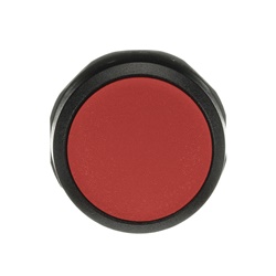 Pulsante mantenuto MP2-10R rosso ghiera nera plastica per impianti elettrici professionali