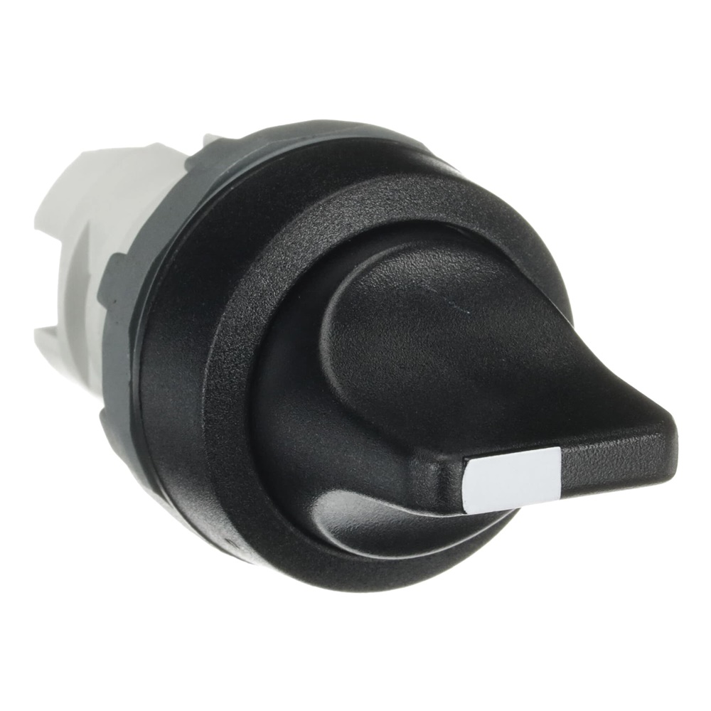 Selector Switch 2 posizioni mantenute manopola corta nero plastica per impianti elettrici industriali e civili