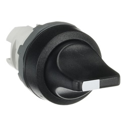 Selector Switch 2 posizioni mantenute manopola corta nero plastica per impianti elettrici industriali e civili
