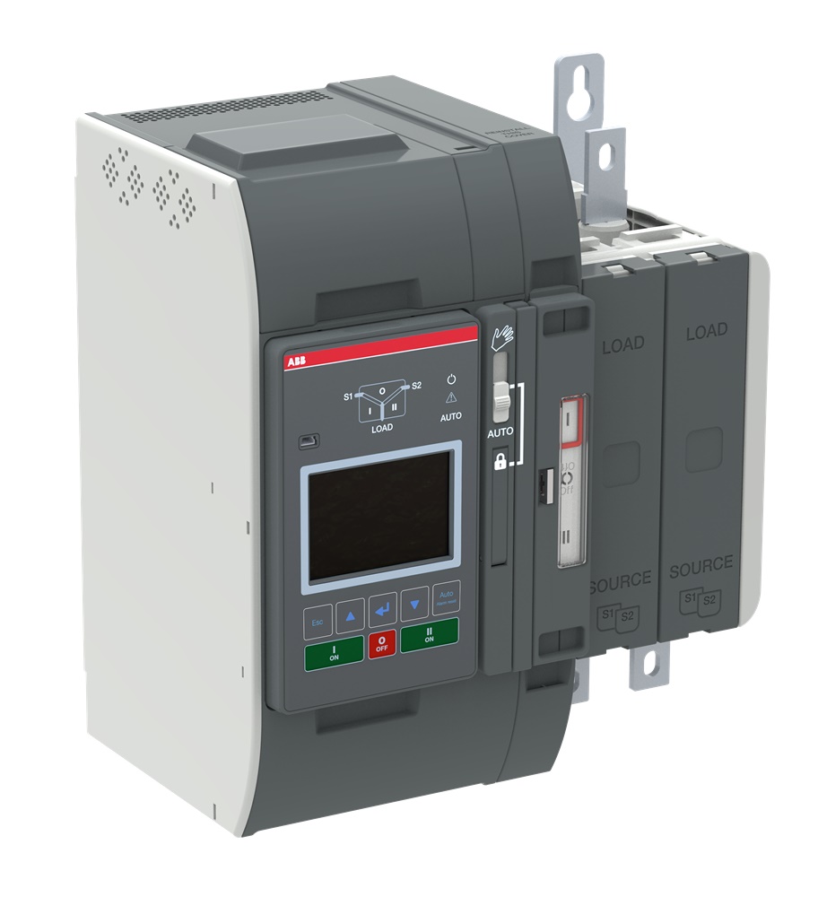 Interruttore automatico trasferimento modulare 200A comando I-0-II per controllo circuiti elettrici industriali e civili