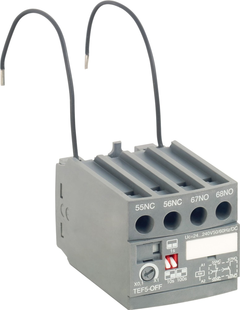 Timer elettronico TEF5-OFF ritardo spegnimento frontale protezione sovratensioni 24-240V AC/DC uso quadro elettrico