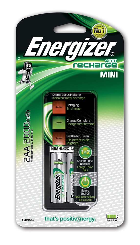 ENERGIZER Mini Charger + 2AA Power Plus 2000mAh